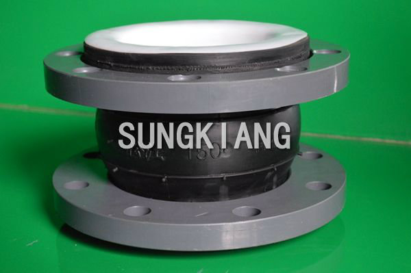 PVC法蘭內襯四氟橡膠軟連接