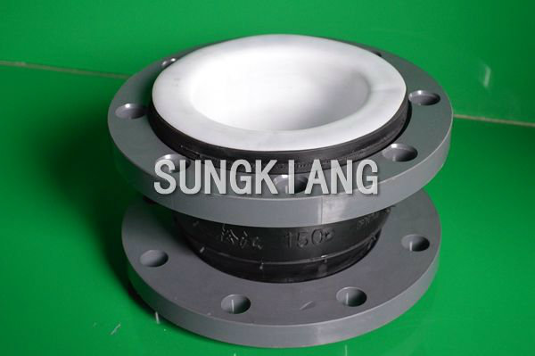 PVC法蘭內襯四氟橡膠軟連接